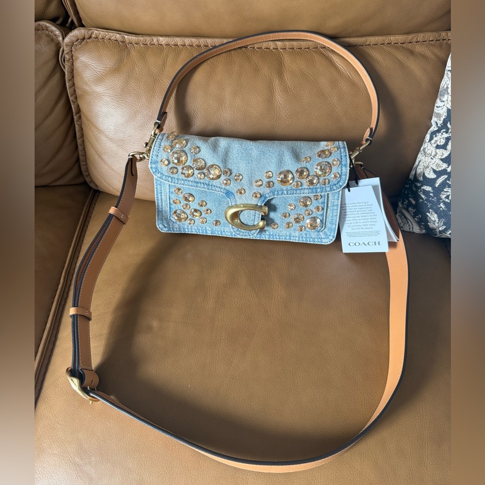 NWT Coach Crystal Denim Tabby 26 - Picture 3 of 16